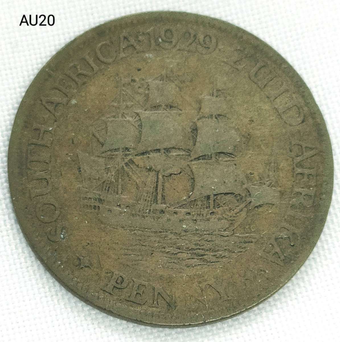 1929 Union of SA 1 penny - well circulated