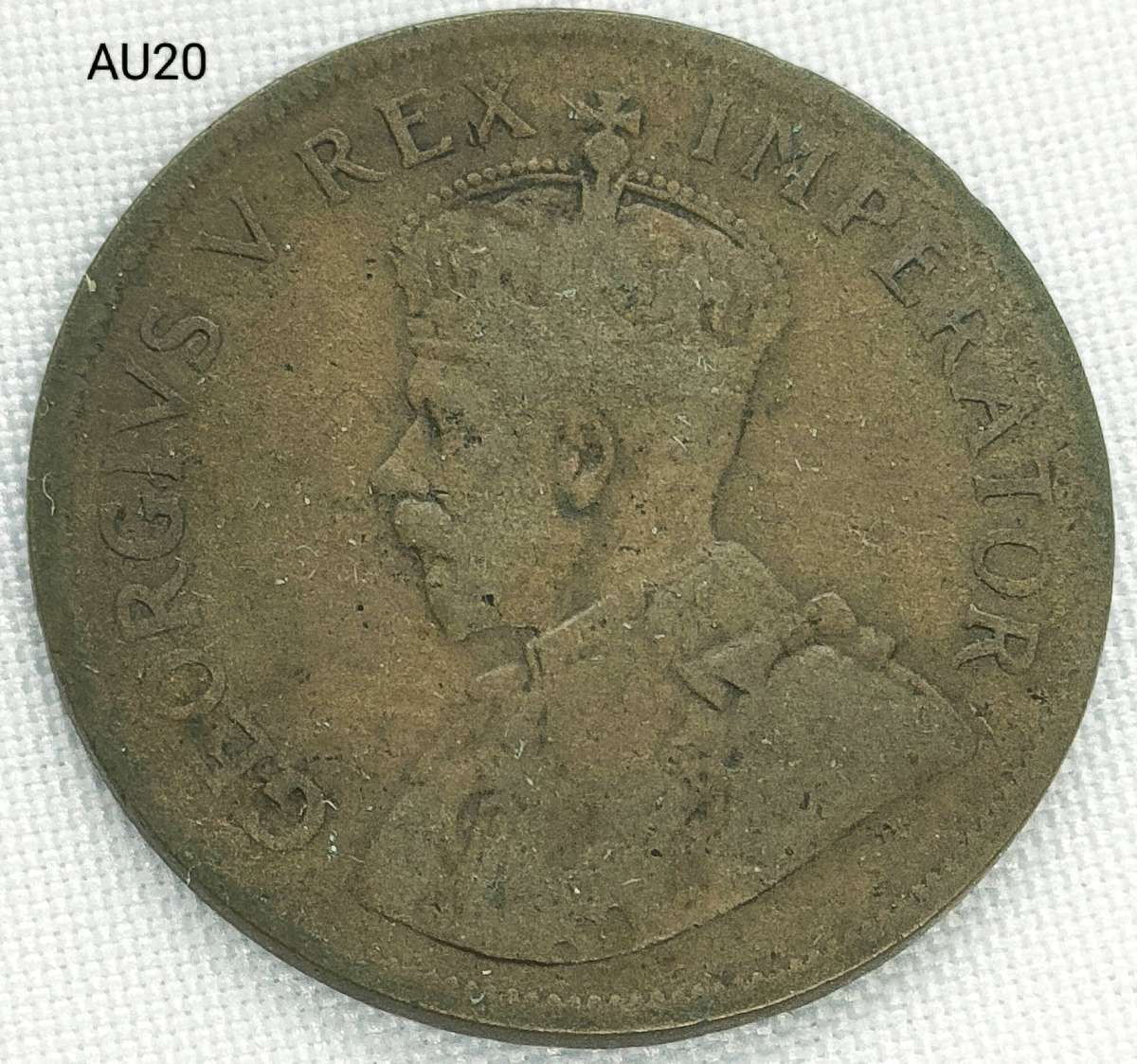 1929 Union of SA 1 penny - well circulated