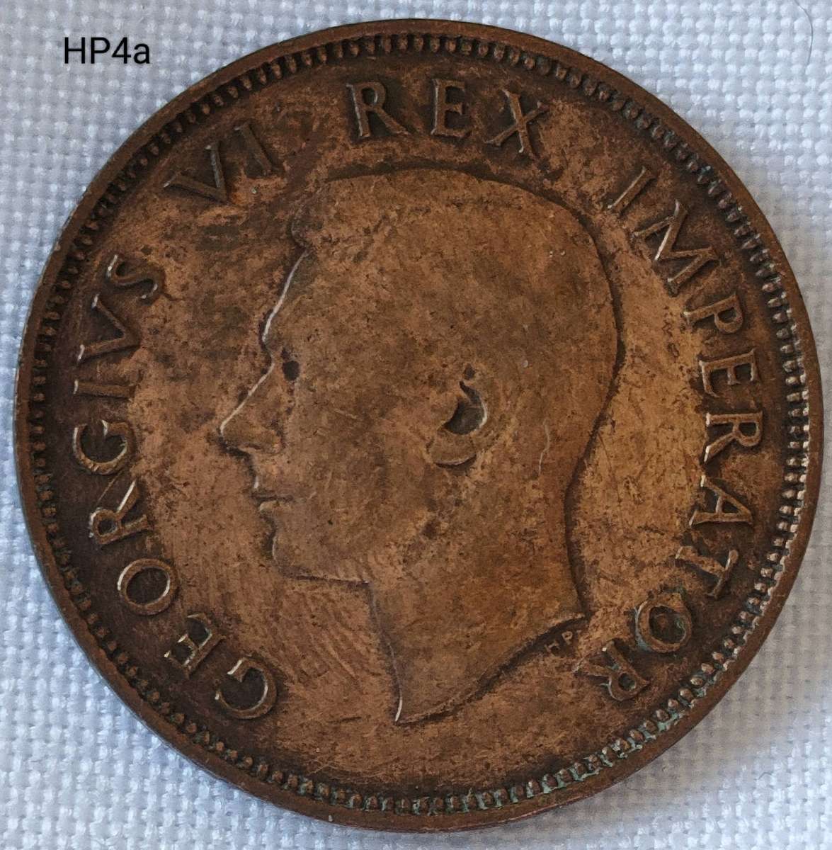 1944 Union of SA 1/2 penny - good detail