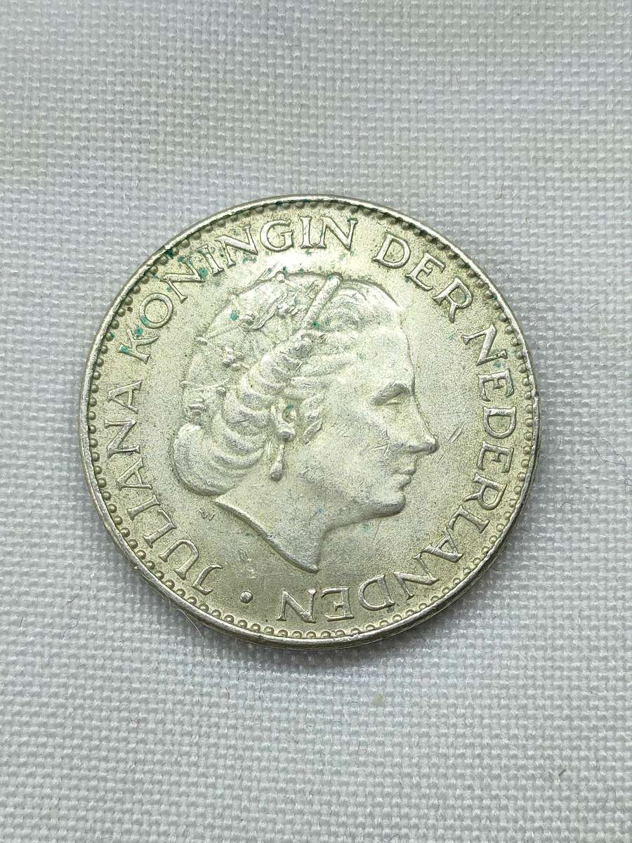 Nederland 1 Gulden 1963. Silver .720