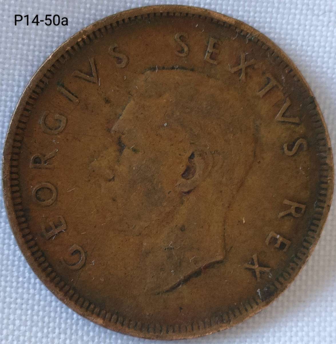 Union of SA 1 penny - 1950- decent condition coin - complete your set