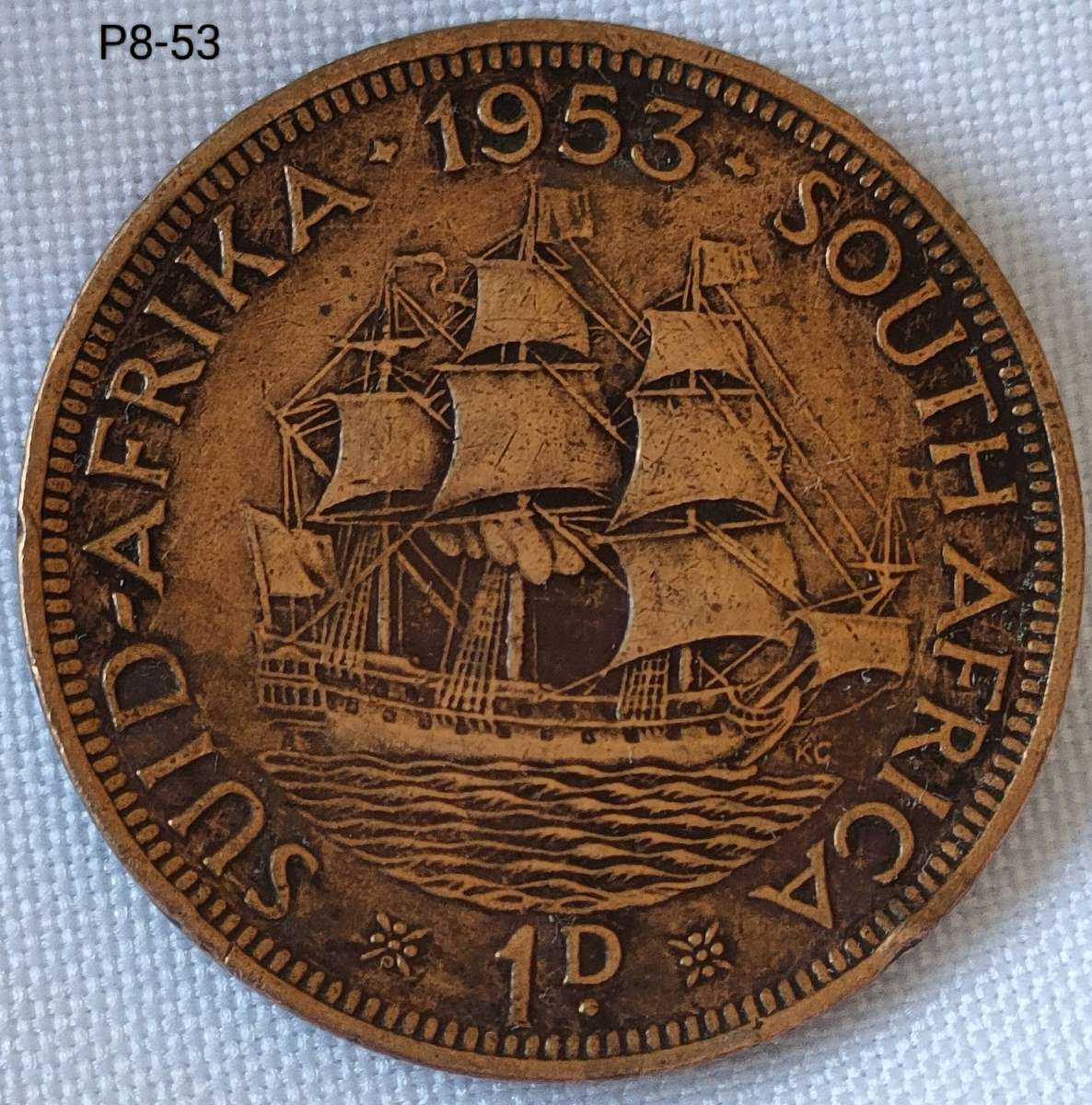 Union of SA 1 penny - 1953 - good condition coin - complete your set