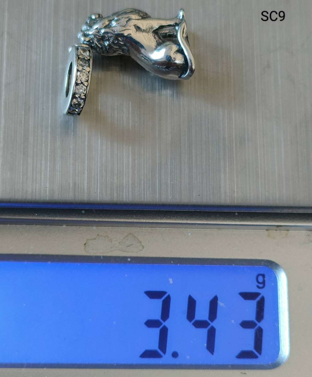 Sterling silver charm- 925 stamped - well-designed lion