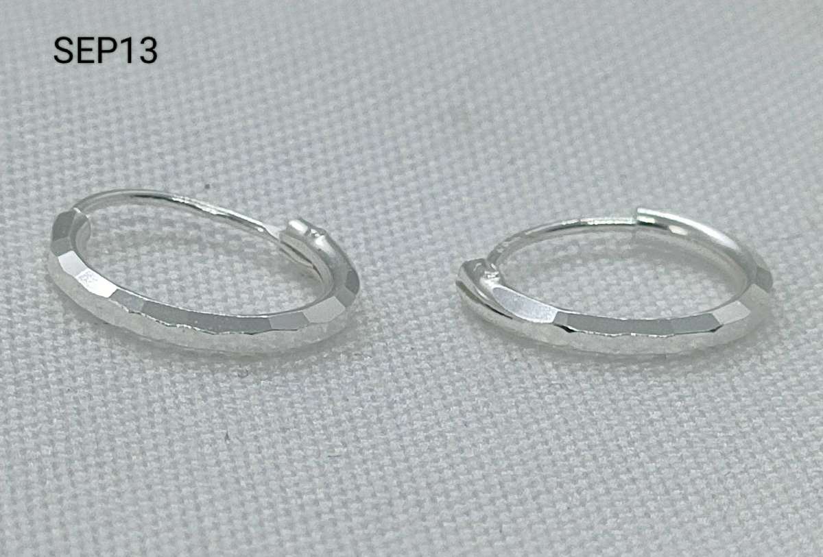 New Sterling Silver plain hoop earrings-lovely design-925stamp