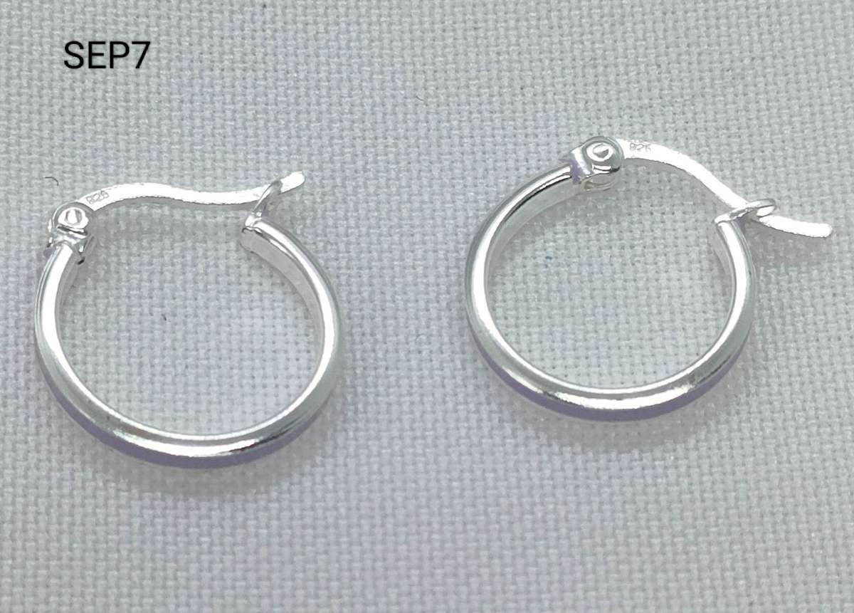 New Sterling Silver French style hoop earrings-lovely design-925stamp