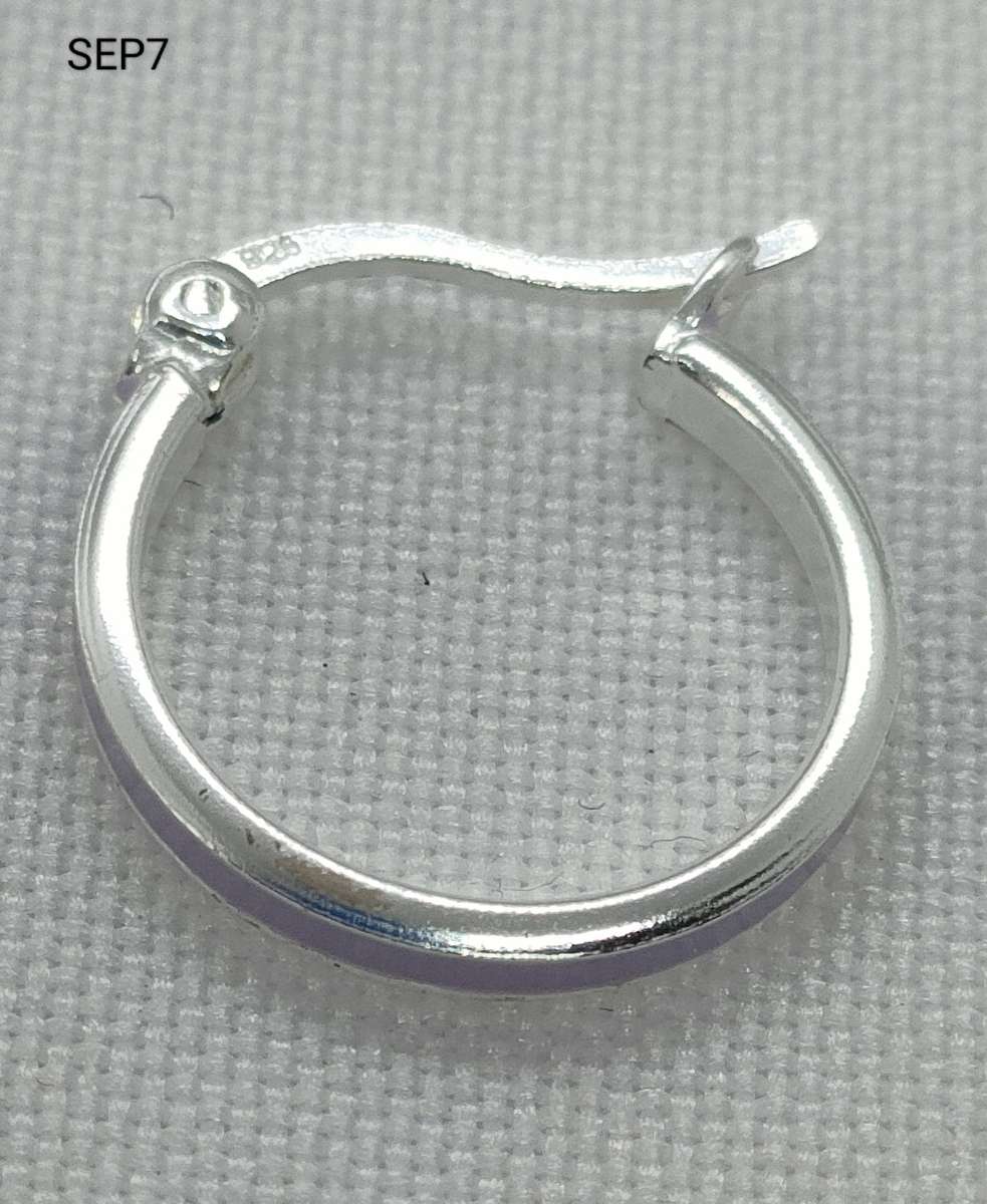 New Sterling Silver French style hoop earrings-lovely design-925stamp