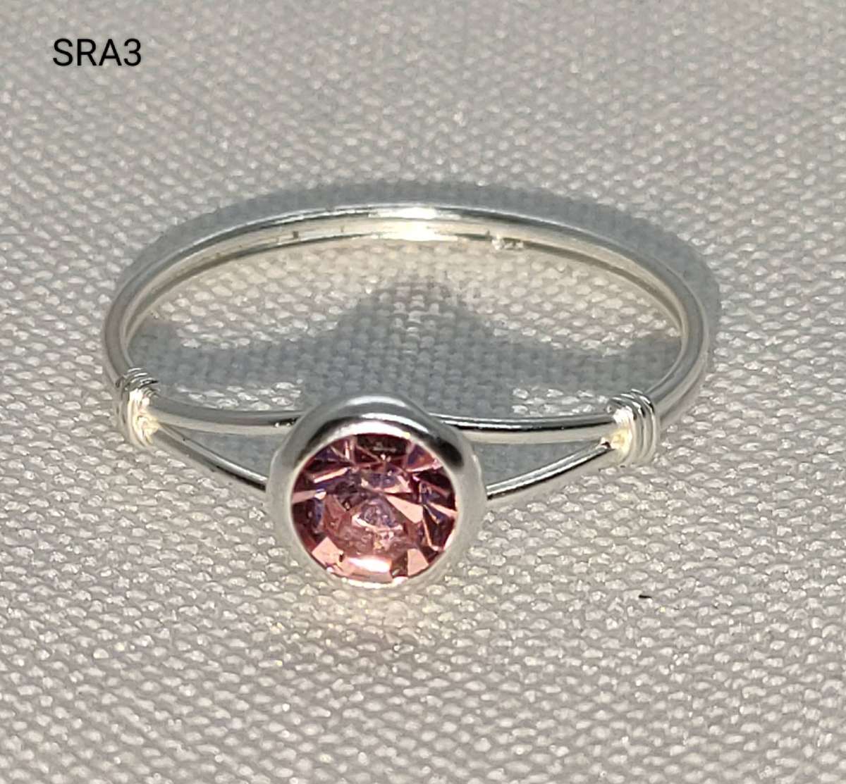 New Sterling Silver Austrian Crystal ring-lovely design-925stamp- size US7