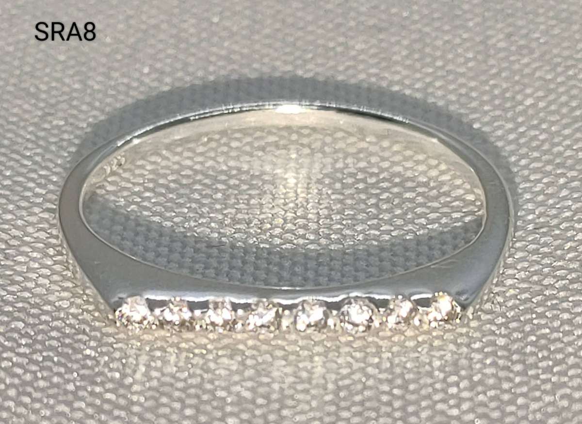 New Sterling Silver Austrian Crystal ring-lovely design-925stamp- size US7