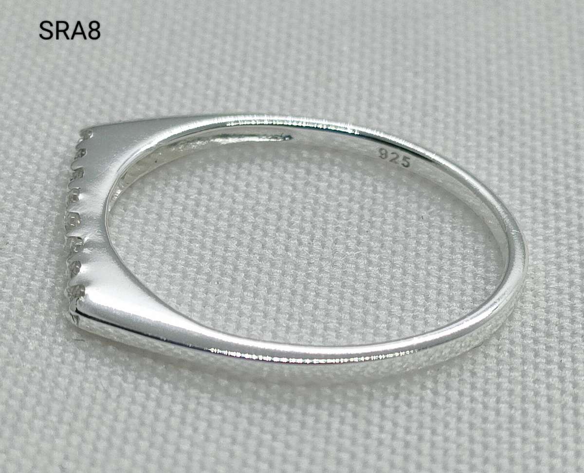 New Sterling Silver Austrian Crystal ring-lovely design-925stamp- size US7