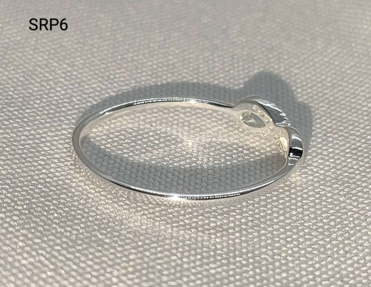 New Sterling Silver ring with Austrian crystal accents-lovely design-925stamp- size US7