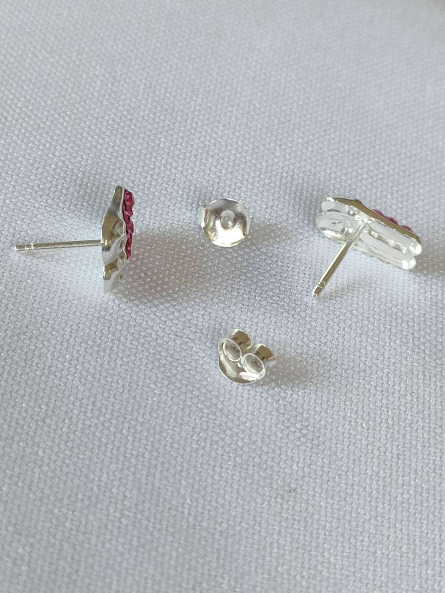 New Sterling Silver Austrian Crystal earrings: Gorgeous Ballet shoe design