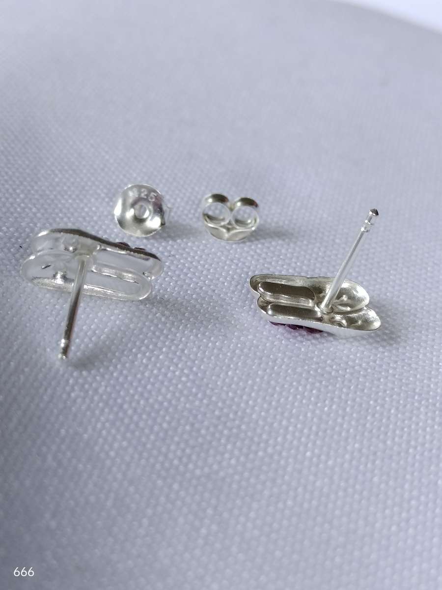 New Sterling Silver Austrian Crystal earrings: Gorgeous Ballet shoe design