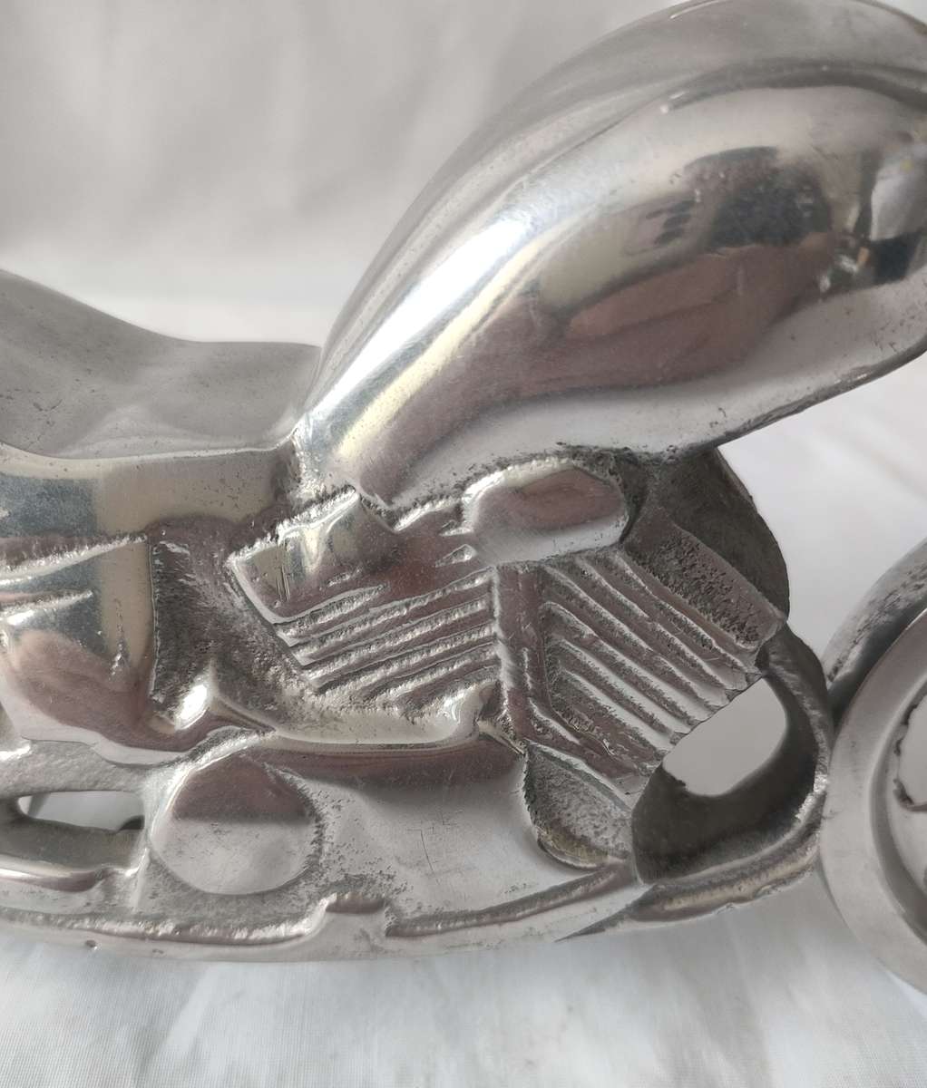 Stunning Large Solid Aluminium Harley Davidson: Top craftmanship: L 280 mm: H: 150 mm