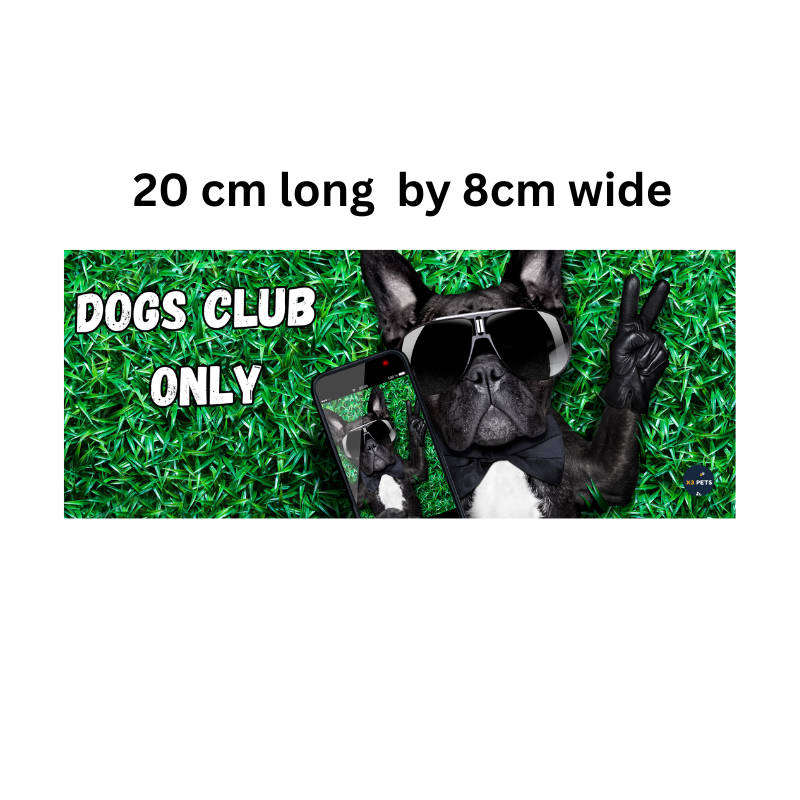 Reptile Cage Sign - "Dogs Club Only"