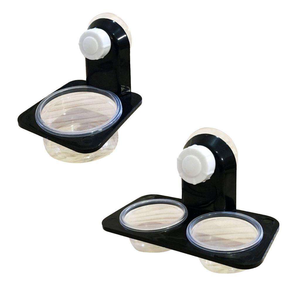 Pet Reptile Suction Cup Single & Double Water & Food Bowl Pack Of 2