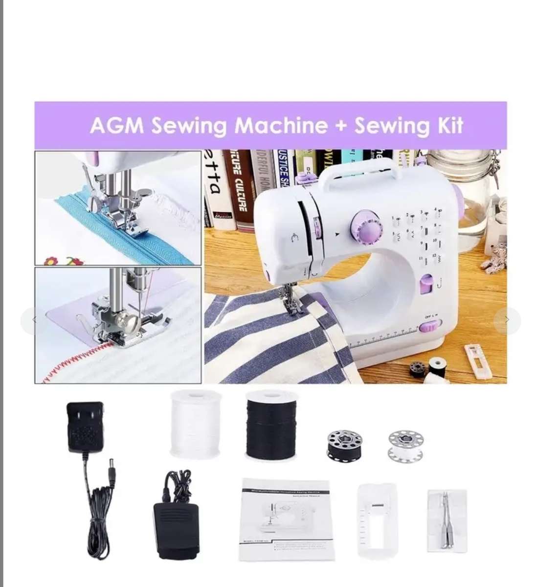 Portable Sewing Machine,12 Stitches 2 Speed Heavy Duty Sew Machine