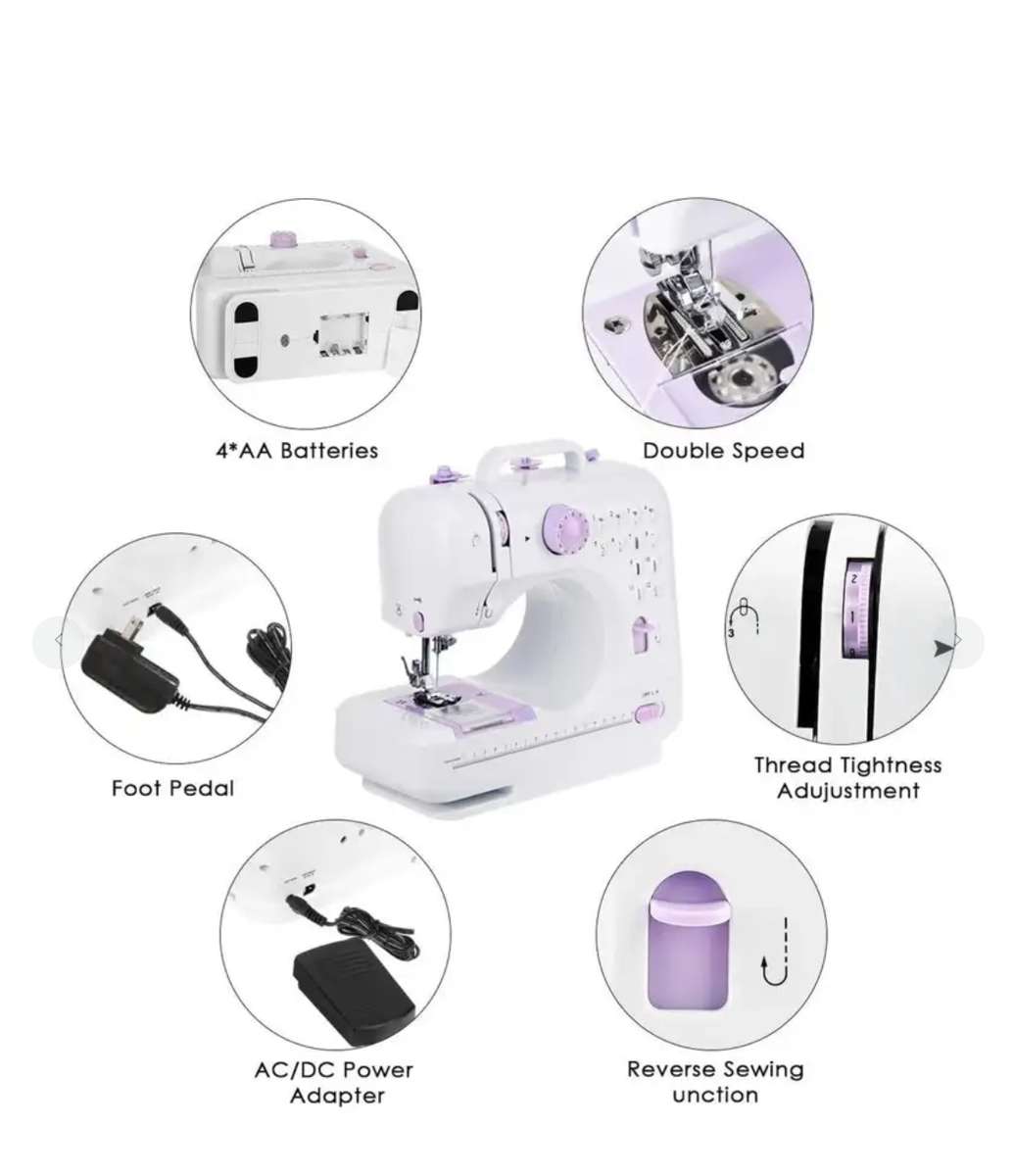 Portable Sewing Machine,12 Stitches 2 Speed Heavy Duty Sew Machine