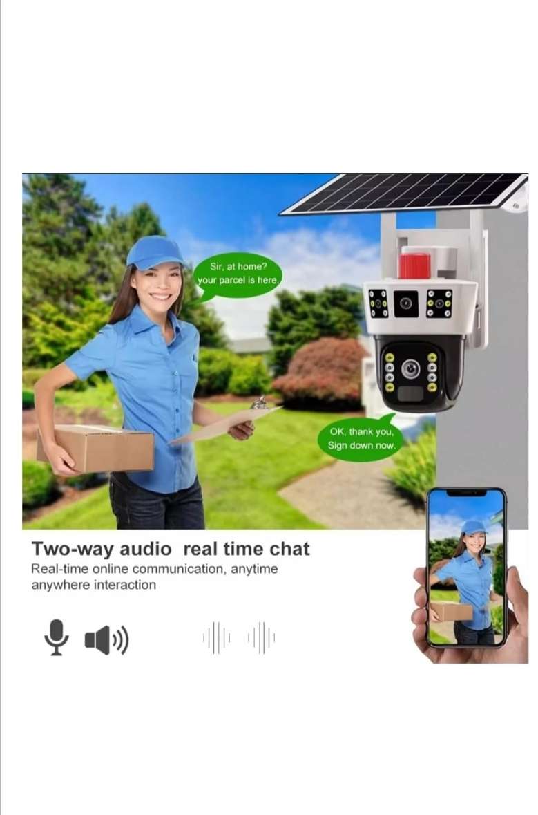 3 Screens Outdoor 4G Solar CCTV Camera, Outdoor Security Solar CCTV 4G Camera,Vision Recording Camer