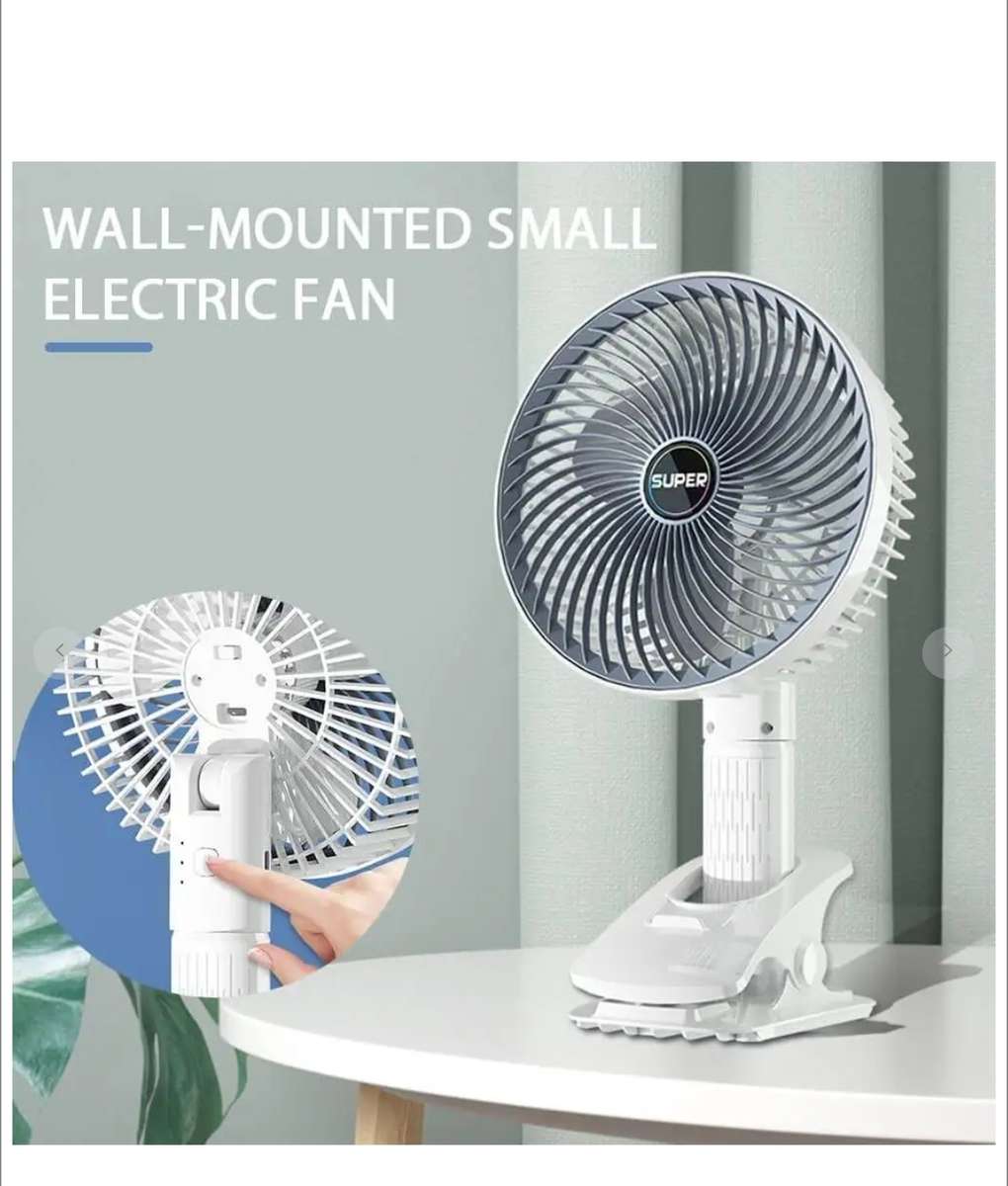 Portable Type C Rechargeable Desktop Clamp Fan