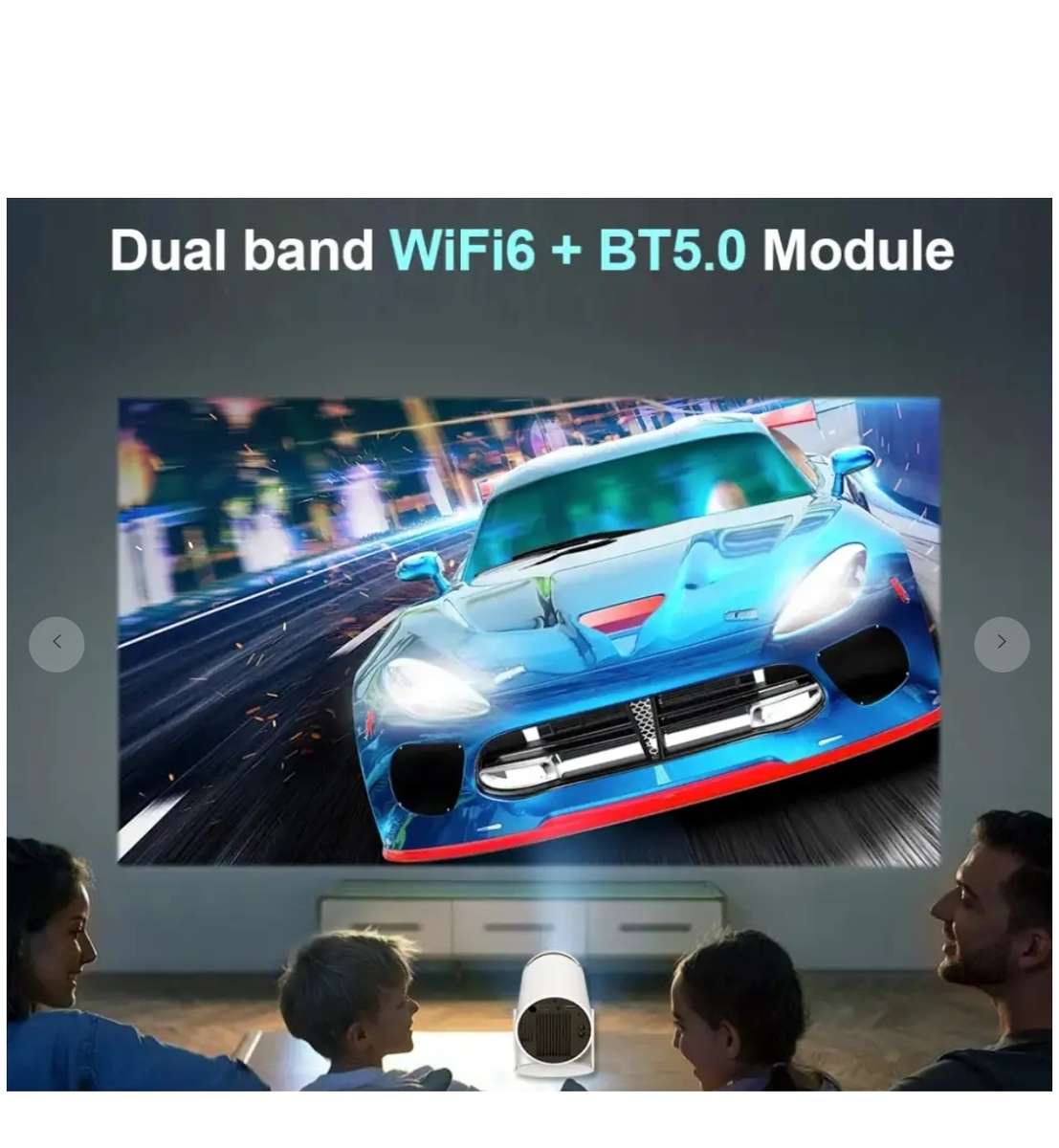 4K Wifi Portable Smart Projector Android OS - LED Light Source Projector TV