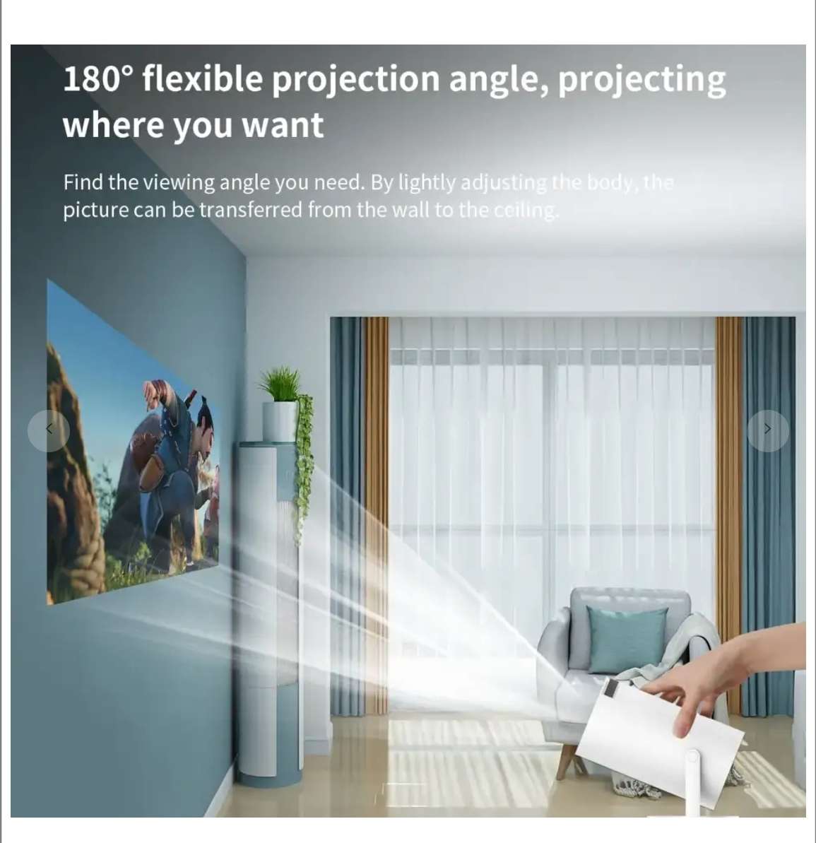 4K Wifi Portable Smart Projector Android OS - LED Light Source Projector TV