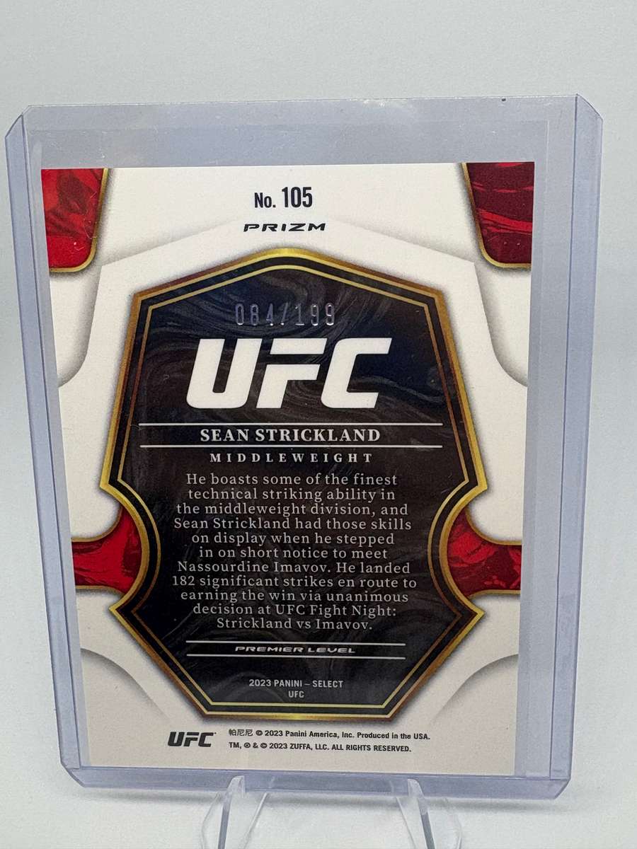 2023 Panini Select UFC - Sean Strickland 84/199 Blue Prizm #105