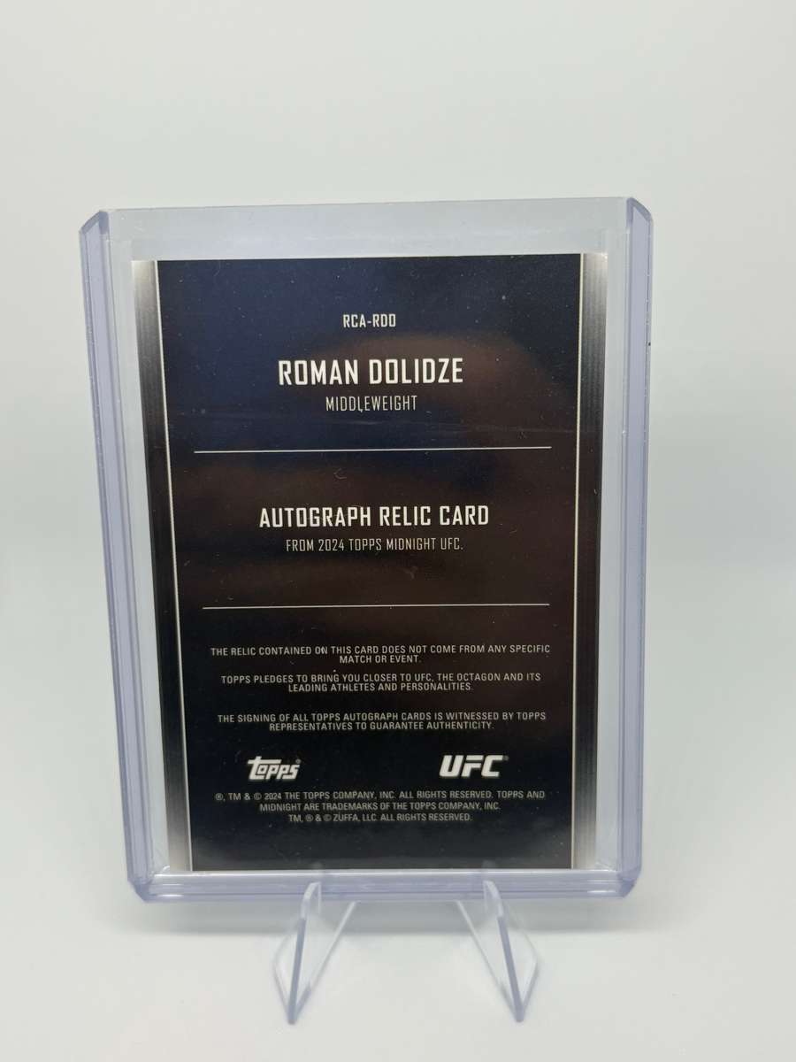 2024 Topps UFC Midnight - Roman Dolidze Rookie Relic Auto #RCA-RDD
