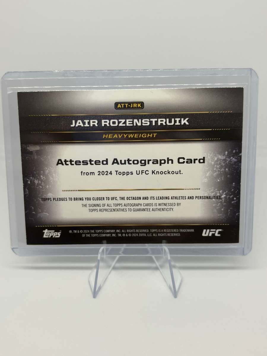 2024 Topps UFC Knockout - Jair Rozenstruik Attested Auto #ATT-JRK
