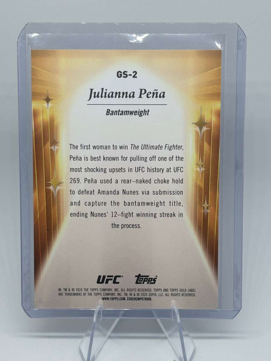 2024 Topps UFC Gold Label - Julianna Pena Golden Stars Insert #GS-2