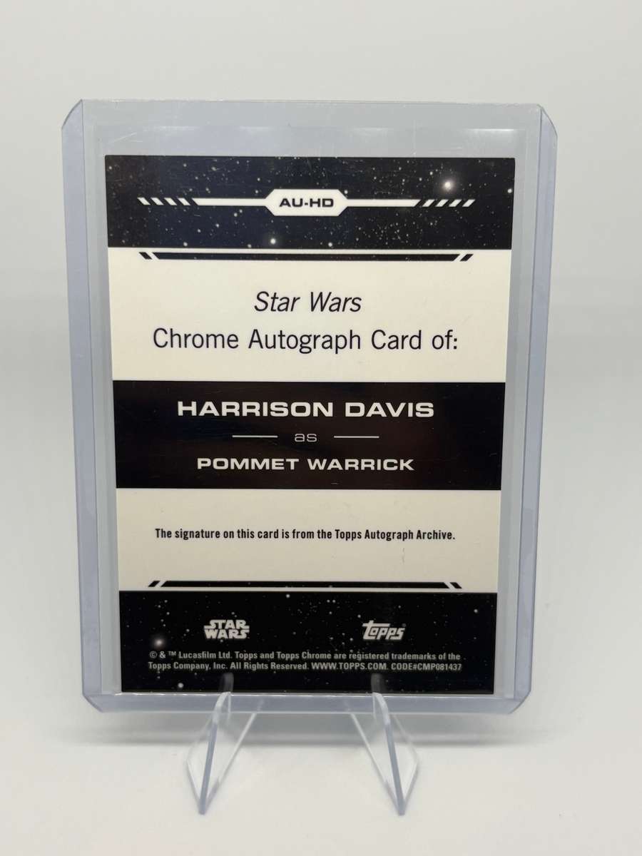 2024 Topps Chrome Star Wars - Pommet Warrick Chrome Autograph Card 95/150 #AU-HD