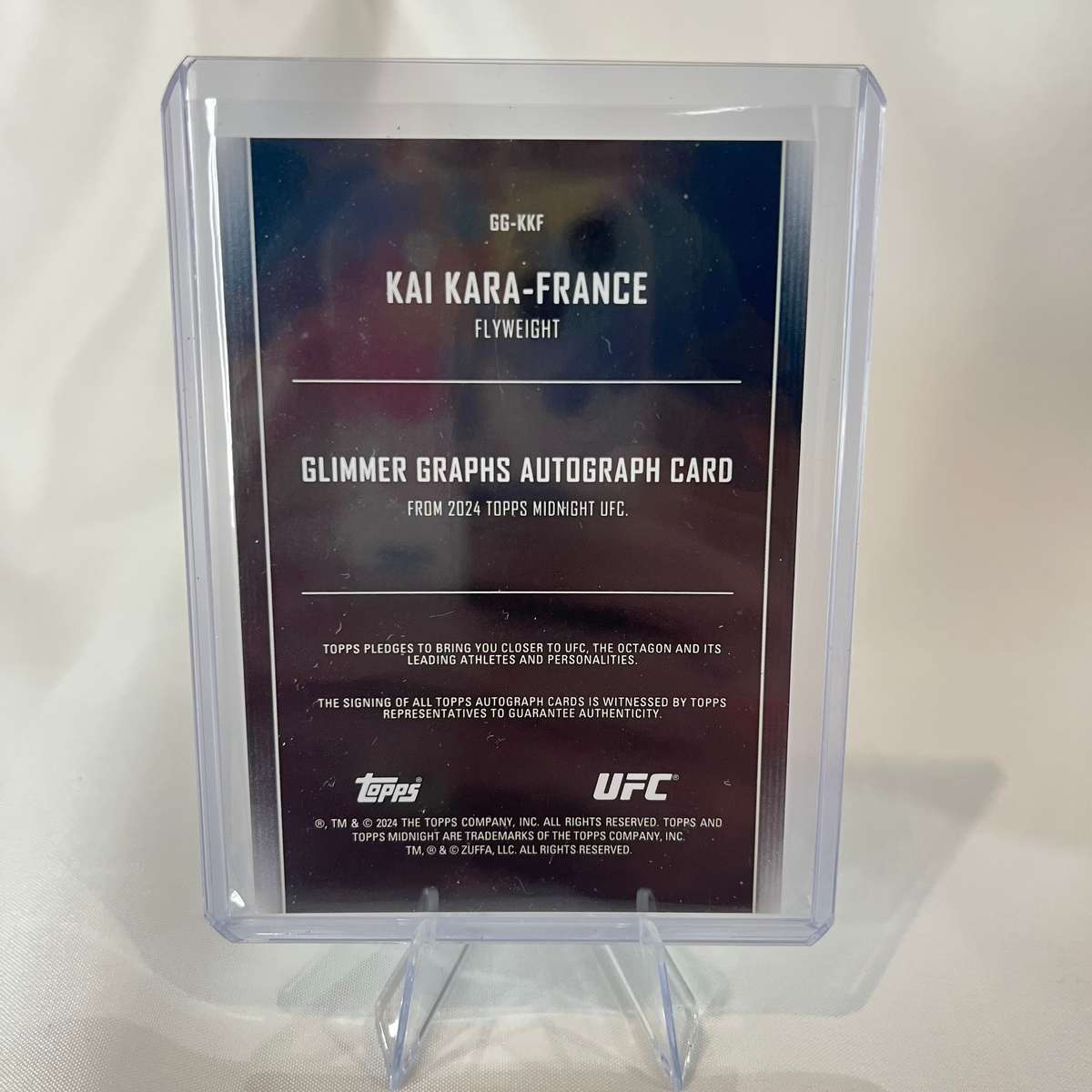 2024 Topps UFC Midnight - Glimmer Graphs Auto Kai Kara-France #GG-KKF