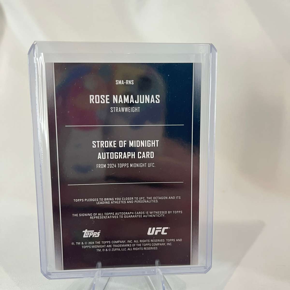 2024 Topps UFC Midnight - Stroke of Midnight Auto Rose Namajunas #SMA-RNS