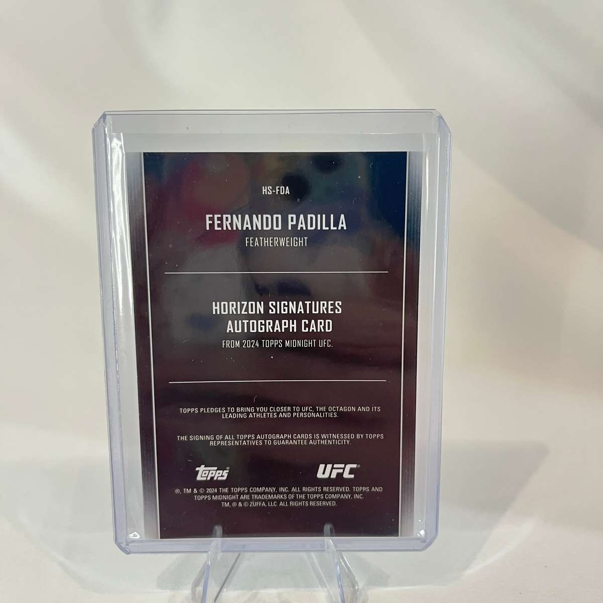 2024 Topps UFC Midnight - Horizon Signatures Auto Fernando Padilla #HS-FDA