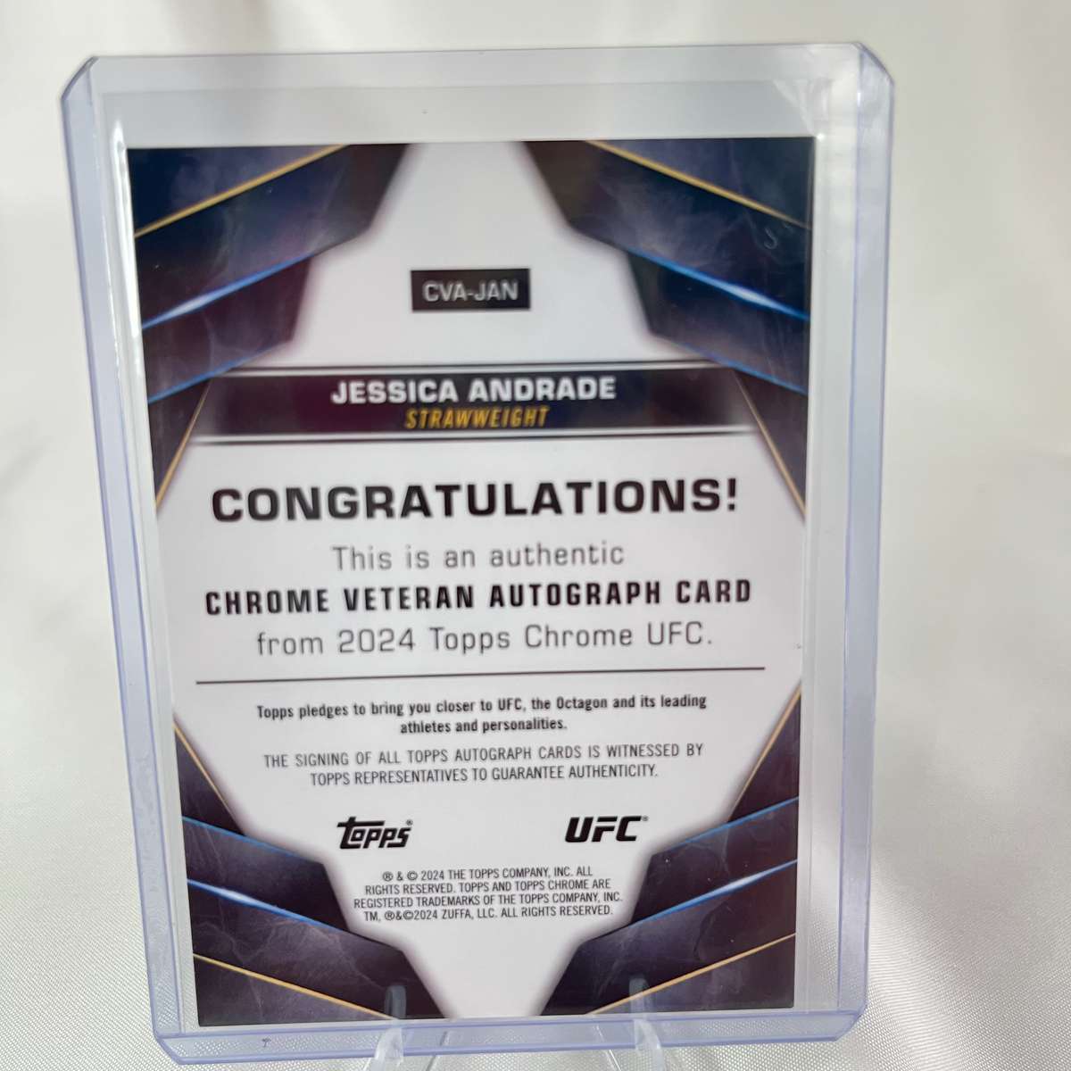 2024 Topps Chrome UFC - Chrome Veteran Autographs #CVA-JAN Jessica Andrade
