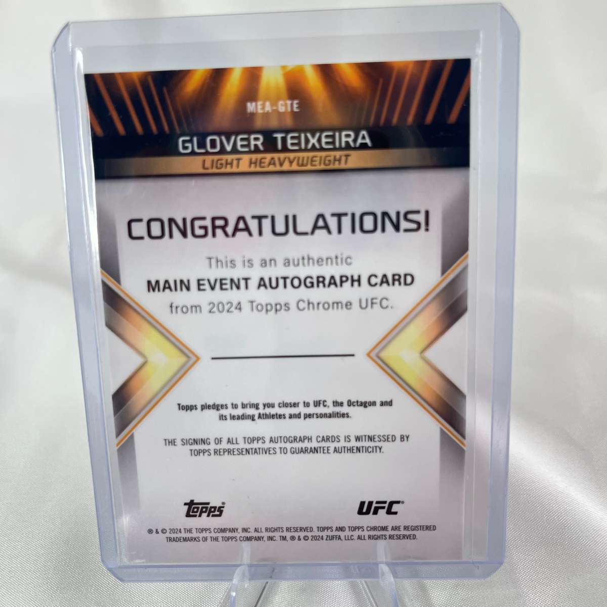 2024 Topps Chrome UFC - Main Event Autographs #MEA-GTE Glover Teixeira