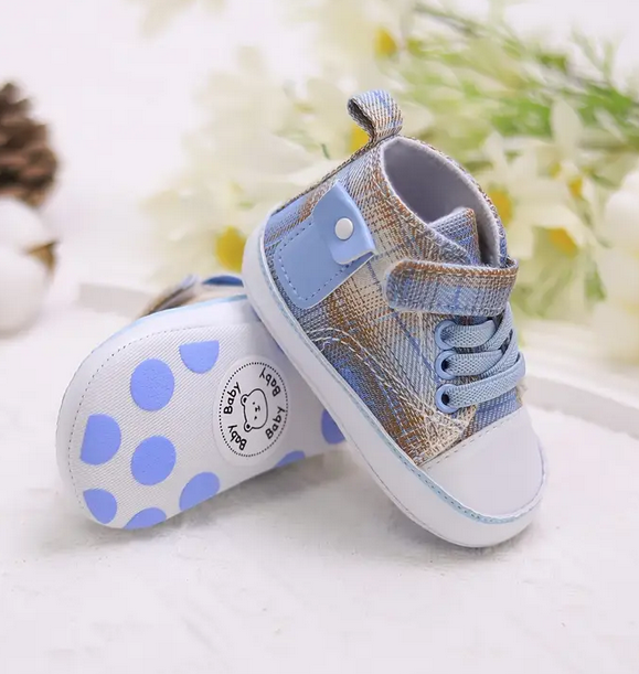 Baby Shoes - 2 Pairs Denim Blue and Light Blue