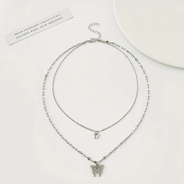 Butterfly Watch Necklace and Earring Jewellery Set