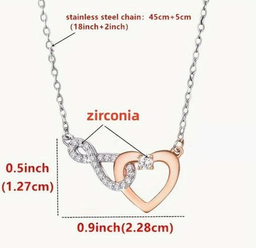 Eternal Love Pendant Necklace with Gift Card and Gift Box