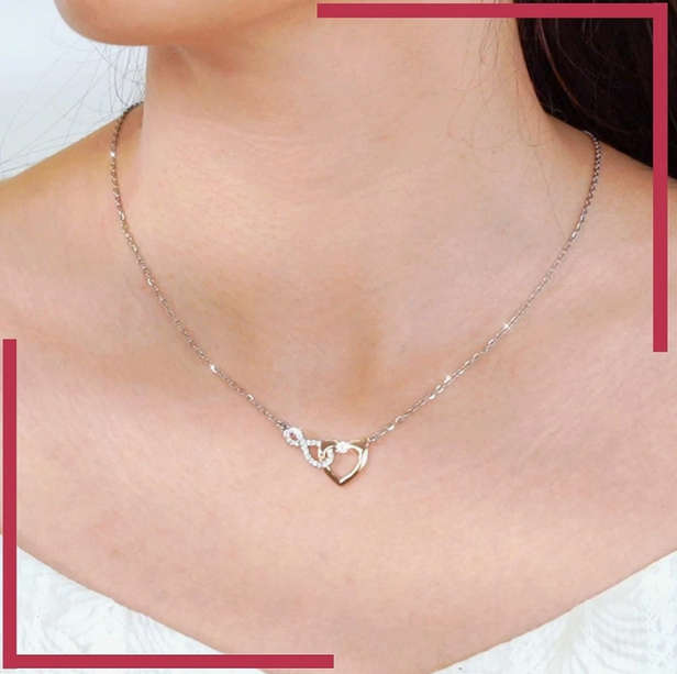 Eternal Love Pendant Necklace with Gift Card and Gift Box