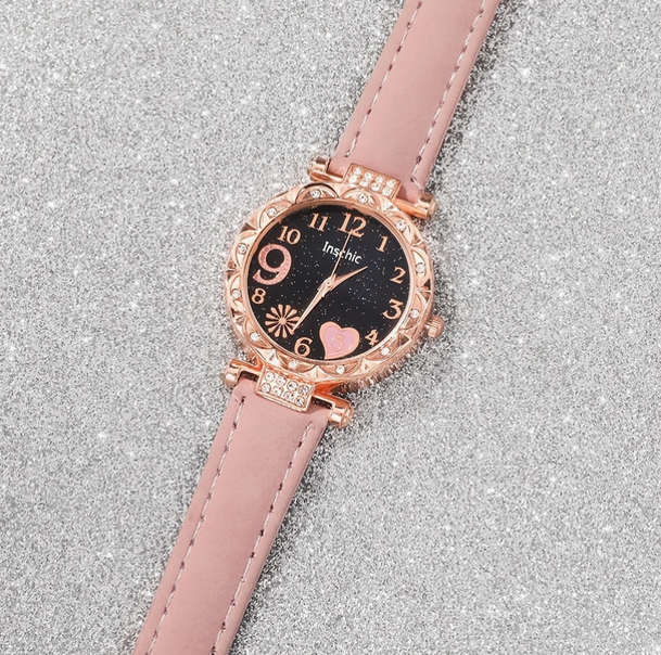 Watch and Jewellery Set - Pink and Rose Gold