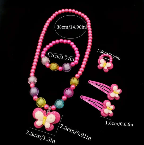 Butterfly Watch Jewellery and Hair Accessory Set