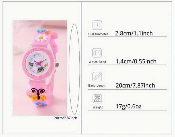 Butterfly Watch Jewellery and Hair Accessory Set