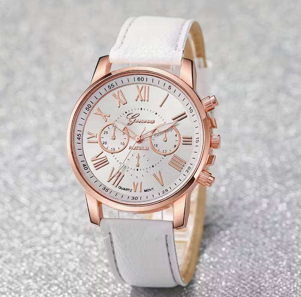 Watch and Bracelet Set - White and Rose Gold