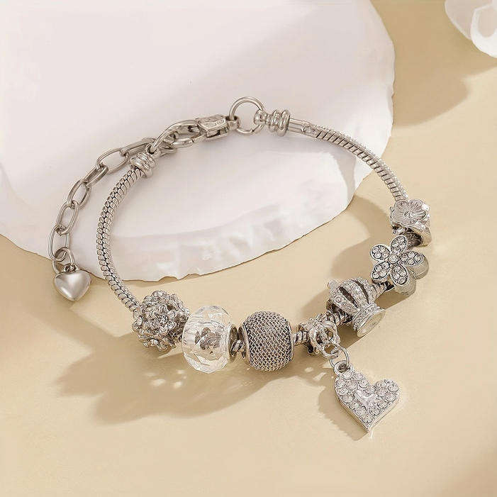 Charm Bracelet with Heart Pendant