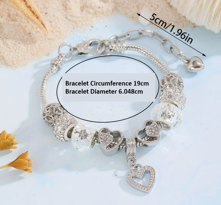 Charm Bracelet with Heart Pendant