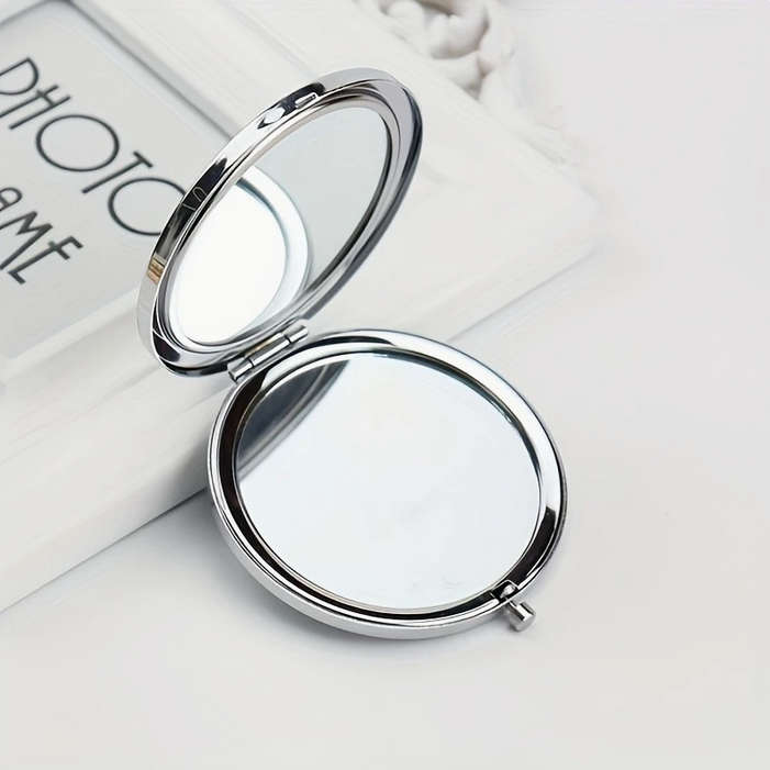 Sandalwood Hair Brush Silver Makeup Mirror and Earrings