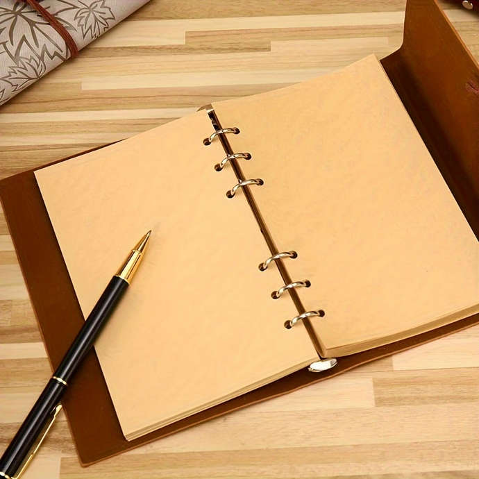 Vintage Heart Embossed Journal with Wrap Closure - Brown