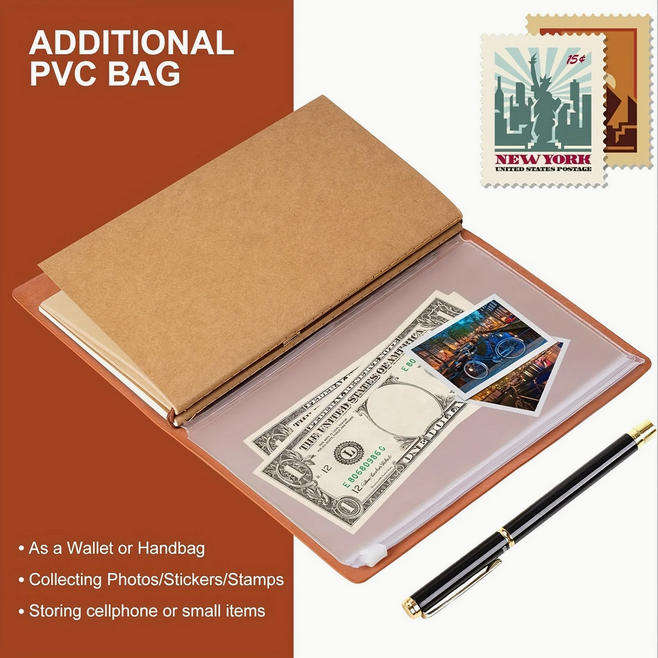 Vintage Message Embossed Journal with Wrap Closure