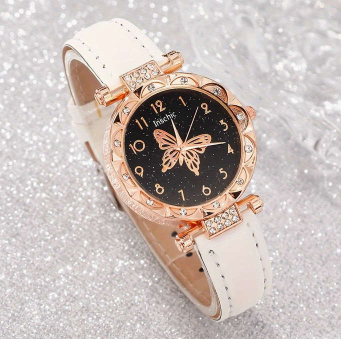 Watch and Jewellery Set - White and Rose Gold