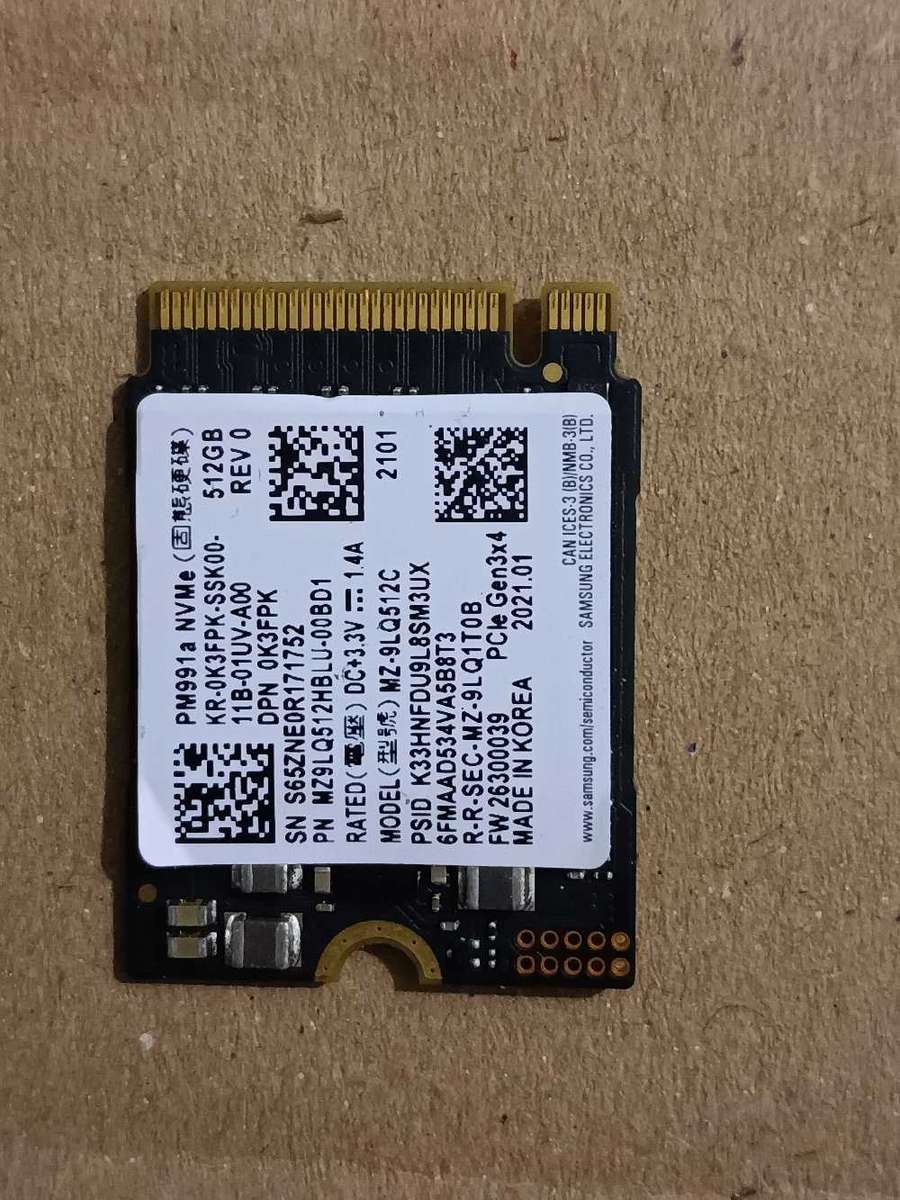 Samsung pm991a Nvme ssd-512gb